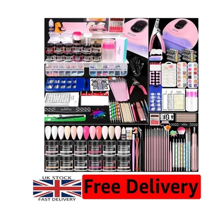 Complete Acrylic Nail Kit with Electric Nail Drill & UV Nail Dryer - 12 Colors - Image 1 of 4