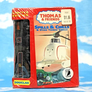 SPILLS AND CHILLS - Thomas the Tank Friends VHS 2002 *SEALED* w/ Wooden Douglas - Picture 1 of 7