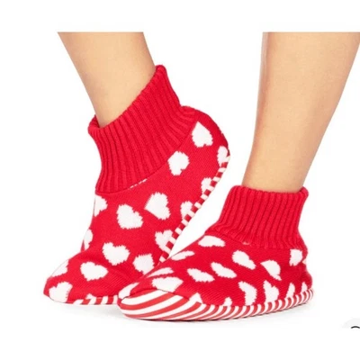 Женские тапочки Tipsy Elves XS Beating Hearts захват носки для помещений красно-белые - Изображение 1 из 4