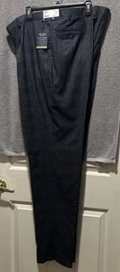 Pantaloni eleganti Hart Schaffner Marx taglia 44R Chicago grigi a quadri senza orlo - Ret $150,00 - Foto 1 di 4
