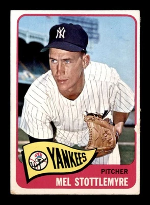 1965 Topps #550 Mel Stottlemyre SP RC POOR X3577528 - Image 1 of 3