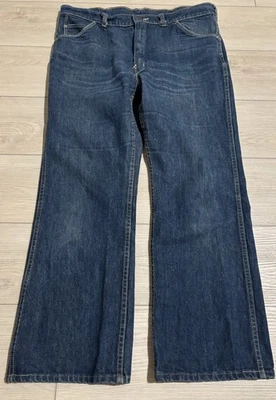 Vtg 70's Big Yank Mens Workwear Jeans Medium Wash Baggy Fit Denim Pants 38x29 - Image 1 of 4