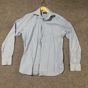 Hammer Made 100% Baumwolle italienischer Stoff blau Button Down Langarm Gr. 41/16 - Bild 1 von 6