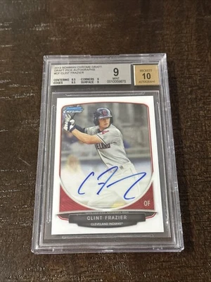 2013 Bowman Chrome DP Clint Frazier Indians RC Rookie BGS 9 w/ 10 AUTO - Image 1 of 2