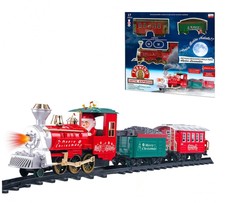 Trenino Elettrico Natalizio Sotto albero Base Albero Natale Luci Vagone Artic