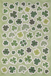 Happy Saint Patrick's Day! Sticker sheet of lucky green cloverleafs! - Picture 1 of 3