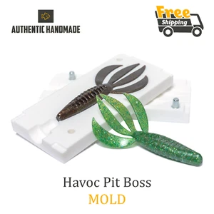 "Nuevo señuelo plástico suave Havoc Pit Boss cebo molde craw hágalo usted mismo 100 mm 3-4" - Imagen 1 de 5