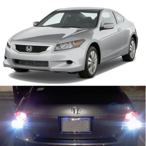 White LED Reverse / Back Up Lights For Honda Accord Coupe 2003-2015 2009 2010 - Picture 1 of 8