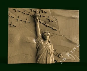 Modelo 3D STL Liberty of USA para enrutador CNC ArtCam Aspire Tallado Impresora 3D - Imagen 1 de 1