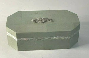 Eugenio Tavola by Oggetti Mother of Pearl Stone Trinket Box with Turtle Design - Picture 1 of 7