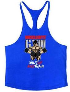 Men Bodybuilding Tank Top Muscle T-Shirt Gym Fitness Stringer Superman Shirts