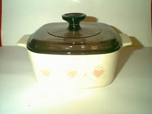BELLA CASSERUOLA VINTAGE CORNING WARE FOREVER YOUR 1 1/2 QT CON COPERCHIO AMBRA - Foto 1 di 3