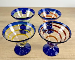 Vasos de Martini/Margarita/Postre Soplados a Mano Kosta Boda Royal Caribbean ~ Juego de 4 - Imagen 1 de 9