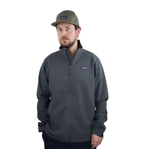 Patagonia Adze Softshell Rain Jacket Windbreaker Coat Mens Large Mars Socom Gray - Picture 1 of 8