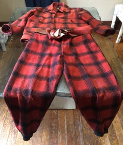Vintage 1950’s American Field Coat & Storm Hero Pants - Wool Plaid Hunting Suit - Picture 1 of 23