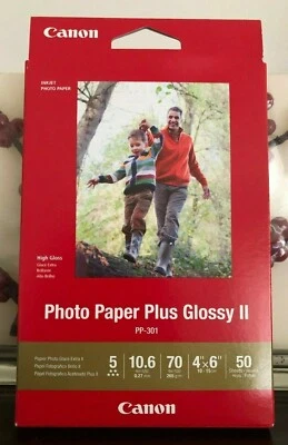NEW! Canon PP-301 5* Photo Paper Plus HIGH Glossy - 4x6, 50 Sheets/Pack 1432C005 - Image 1 of 2