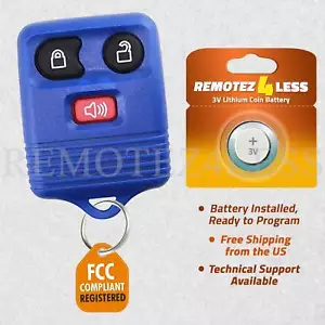 Remote for 2003 2004 2005 2006 2007 2008 2009 2010 2011 2012 2013 Ford E150 Blue - Picture 1 of 5
