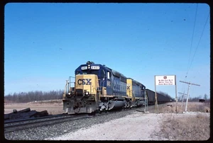 Original Rail Slide - CSXT 8451+ N Fond du Lac WI 3-22-1998 - on WC - Picture 1 of 1