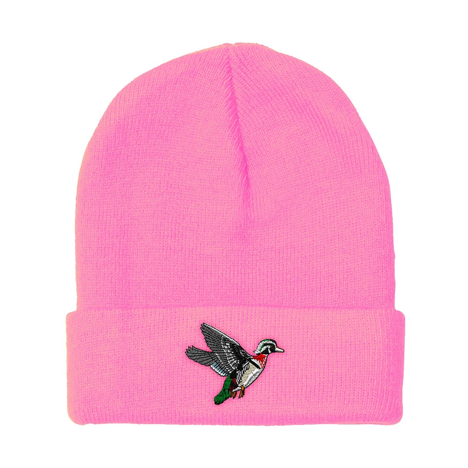 Gorros para Hombre Madera Pato Bordado Pájaros Invierno Sombreros Mujeres Acrílico Calavera Gorra Foto 1 de 1