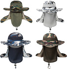 Camo Brim Boonie Hat Quick Dry Outdoor Fishing Sun Cap Unisex Sports Bucket Hat