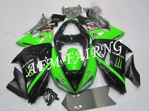 Green Black ABS Injection Mold Bodywork Fairing Panel Kit Cone for ZX-10R 06-07 - Picture 1 of 5