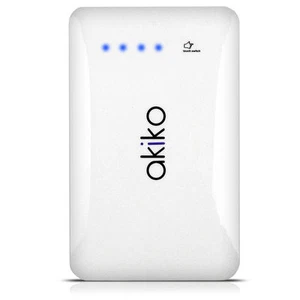 AKIKO 9000mAh Slim Dual USB Portable Battery Charger External Power Bank White - Picture 1 of 1