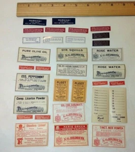 Vintage Labels for Medicine Bottles, 32 labels for drugs and poison, NOS - Picture 1 of 12