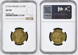 France - Louis XVI - Louis d'or 1775 Paris - NGC AU58 - TOP POP - Picture 1 of 1