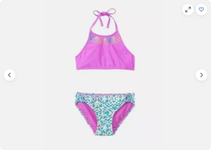 GOSSIP GIRL Girl's Fashion Swimsuits , 2 piece Bikini (Mint Aztec, Size 7) NWT - Picture 1 of 2