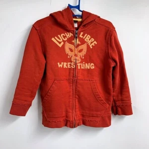 Tea Collection Boys Lucha Libre Wrestling Raw Hem Full Zip Long Sleeve Hoodie 3Y - Picture 1 of 12