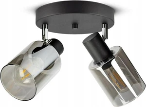FKL DESIGN Deckenlampe Deckenleuchte Glas E27 Schwarz Serie N535 (DRP1) - Bild 1 von 6
