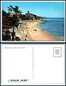 PORTUGAL Postcard - The Beach At Estoril, PAN AM J2 - Picture 1 of 1