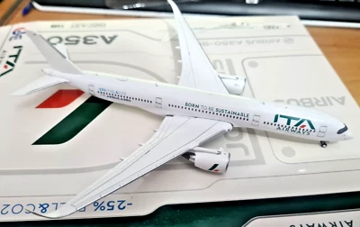 ITA Airways Airbus A350-900 EI-IFD Born to be Sustenible Scala 1:400 Die Cast JC - Immagine 1 di 4