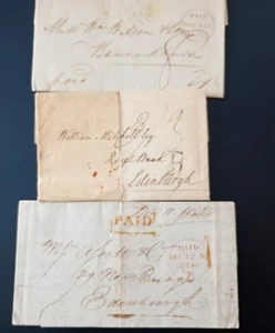 1830 - 1841 Victoria: Three Scottish Entires With Postmarks - Picture 1 of 5