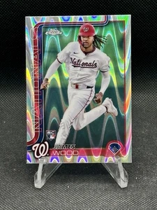 2025 Topps Chrome Raywave Refractor James Wood (#132) Nationals RC - Bild 1 von 2