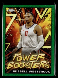 2023-24 Topps Chrome Power Boosters Green Logo Refractor #PB-8 Russell Westbrook - Picture 1 of 2