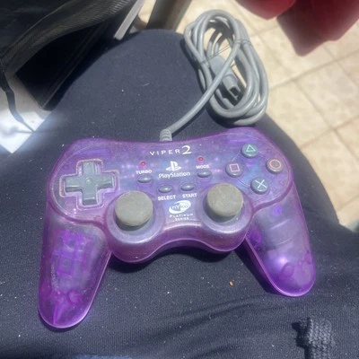 Nyko Platinum Series Viper 2 PlayStation PS2 PS1 Controller Purple (AP) - Image 1 of 2