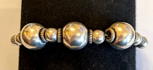 Chunky solid sterling silver Byzantine style bracelet 17.7 gms - Picture 1 of 10