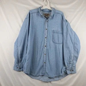 Camisa Sonoma Jean Company Para Hombres Grande Denim Abotonada Manga Larga Bolsillo Informal - Imagen 1 de 11