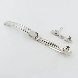 Plated Mini Blank French Barrette Clips Girls Hair - Picture 1 of 6