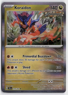 Pokemon Koraidon 119/162 Holo Rare SV05: Temporal Forces NM - Image 1 of 2