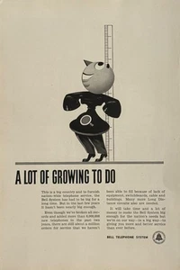 1948 Bell Telephone System Print Advertisement “A Lot of Growing To Do” Service - Picture 1 of 2