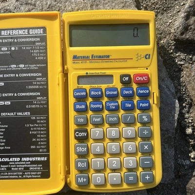 Calculated Industries 4019 Material Estimator Calculator w/Pocket Reference Guid - Image 1 of 3