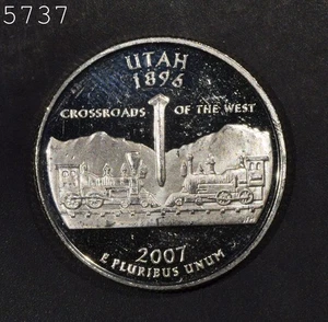2007-S Utah Washington *Silver* State Quarter "Proof" - Picture 1 of 2
