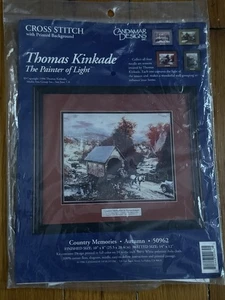 Candamar Designs Thomas Kinkade Embellished Cross Stitch Country Memories #50962 - Picture 1 of 6