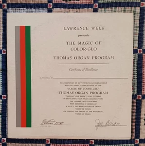 LAWRENCE WELK "THE MAGIC OF COLOR-GLO" LP 1966 thomas organ co. - Picture 1 of 4