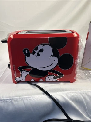 Disney Disneyland Mickey Mouse Rojo 2 Rebanadas 5 Set Tostadora Nueva Foto 1 de 4