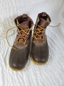 Vtg Men’s Sz 11 L. L. Bean Ankle Boots Made in Maine Hunting Duck - Picture 1 of 9
