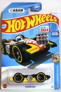Hot Wheels 2024 Celebration 6/10 Flippin Fast 103/250 ASAN Yellow Factory Sealed - Picture 1 of 2