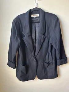 Vintage Amanda Fielding Women’s 100% Wool Blazer Size 12P Made In USA - Picture 1 of 6